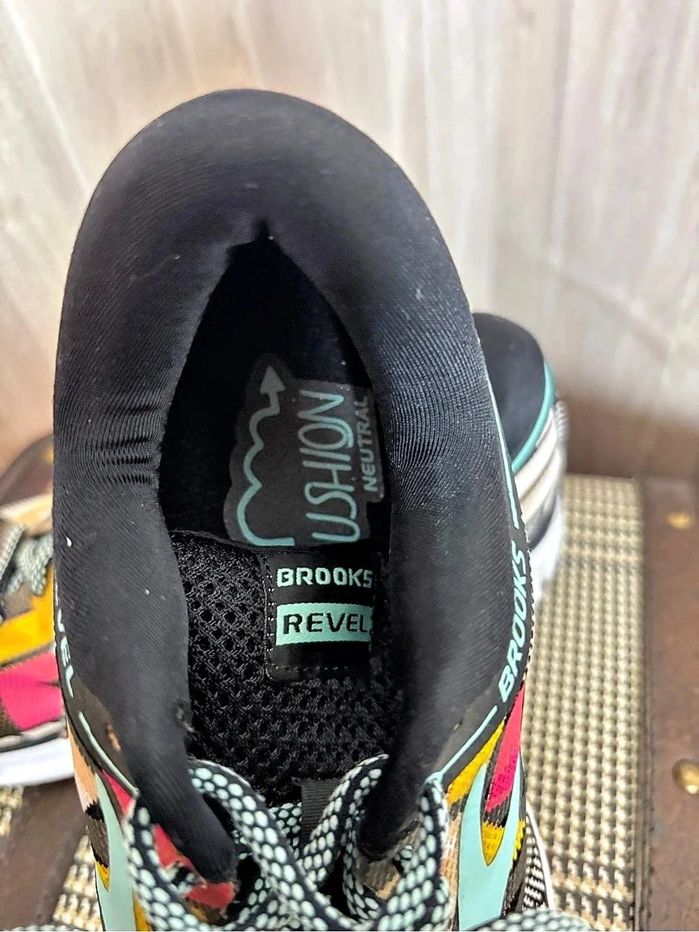 Brooks Revel Women’s Size 7 Multicolor Geometric Running Sneakers